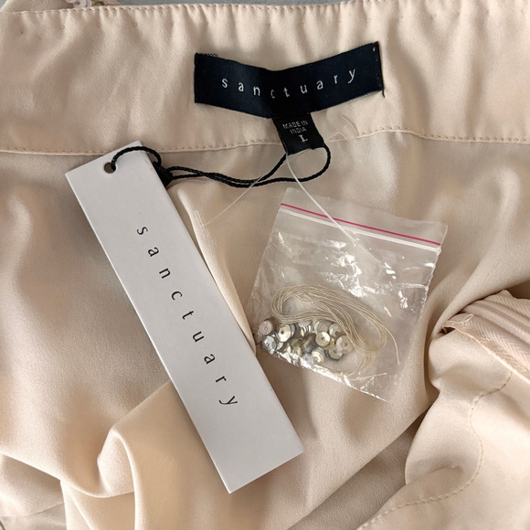 Sanctuary Sequin Mini Skirt Sz Large NEW NWT Geometric Southwestern Boho Tan - Picture 4 of 9